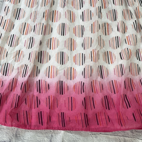 BCBG PARIS Summer dip Dye Geometric Stripe Circle Spheres Strappy Summer Dress - Picture 2 of 9